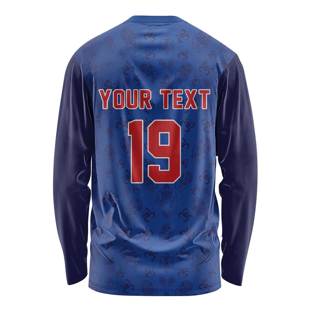 Puerto Rico Baseball Custom Long Sleeve Shirt Boricua Coquí Baseball Mascot