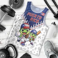 Puerto Rico Baseball Custom Men Tank Top Boricua Coquí Baseball Mascot