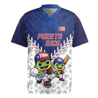Puerto Rico Baseball Custom Rugby Jersey Boricua Coquí Baseball Mascot