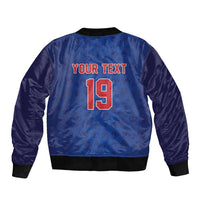 Puerto Rico Baseball Custom Sleeve Zip Bomber Jacket Boricua Coquí Baseball Mascot