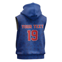 Puerto Rico Baseball Custom Sleeveless Zip Hoodie Boricua Coquí Baseball Mascot