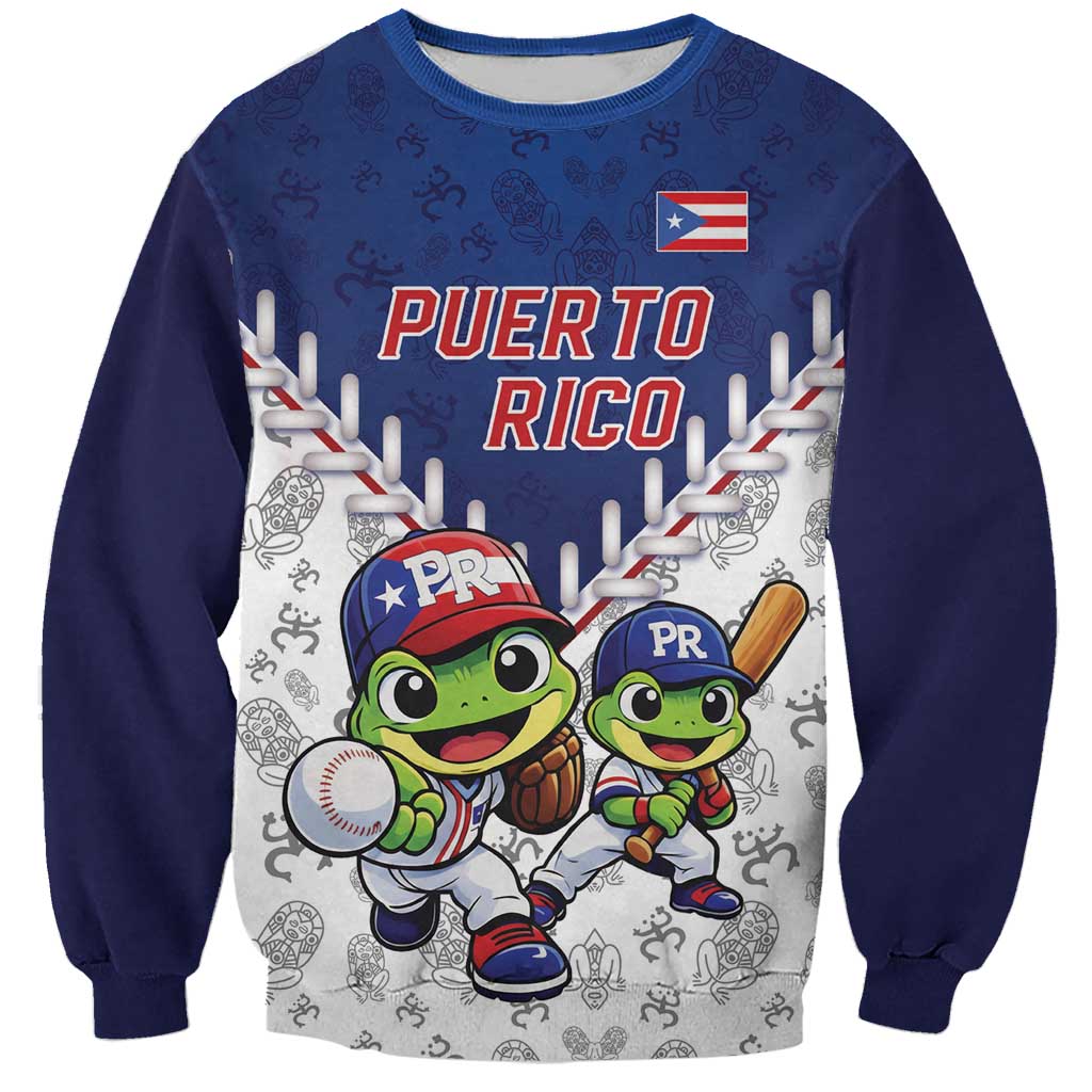 Puerto Rico Baseball Custom Sweatshirt Boricua Coquí Baseball Mascot