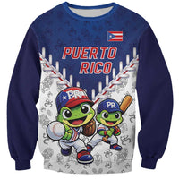 Puerto Rico Baseball Custom Sweatshirt Boricua Coquí Baseball Mascot