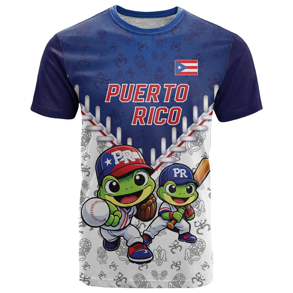 Puerto Rico Baseball Custom T Shirt Boricua Coquí Baseball Mascot