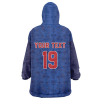 Puerto Rico Baseball Custom Wearable Blanket Hoodie Boricua Coquí Baseball Mascot