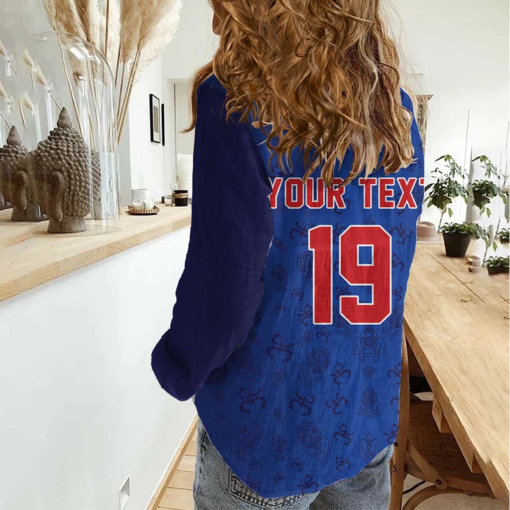 Puerto Rico Baseball Custom Women Casual Shirt Boricua Coquí Baseball Mascot
