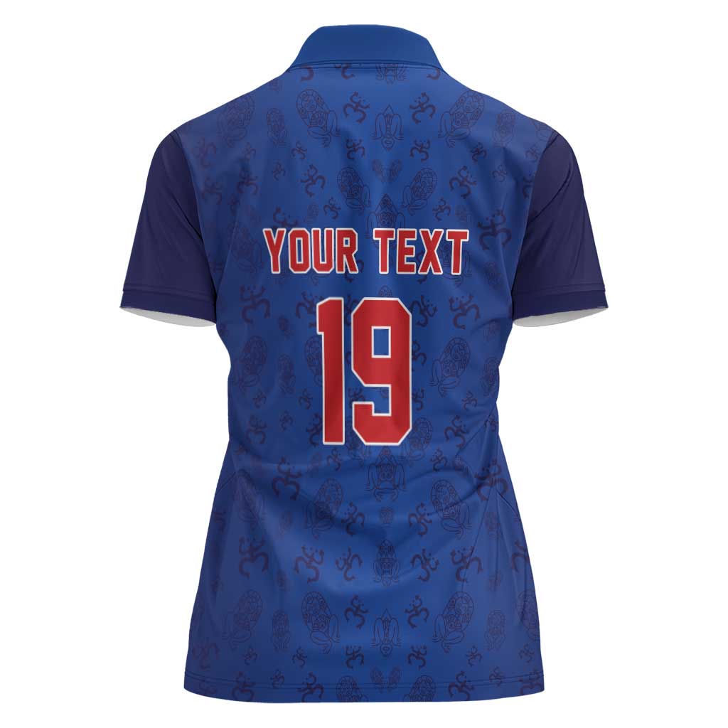 Puerto Rico Baseball Custom Women Polo Shirt Boricua Coquí Baseball Mascot