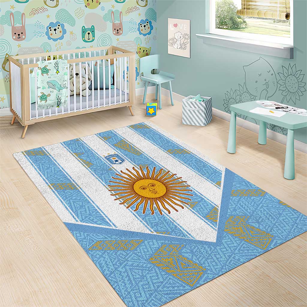 World Football 2026 Argentina Area Rug La Albiceleste Pride Sun of May