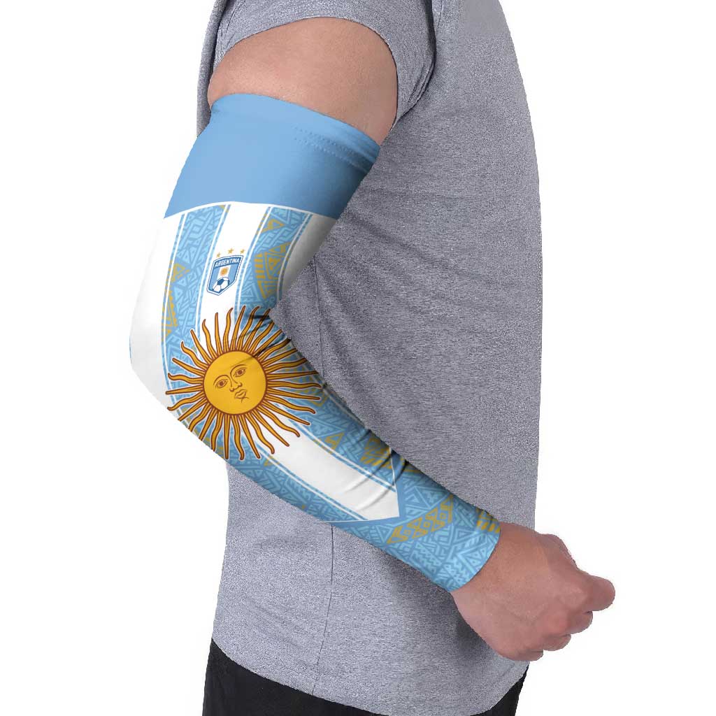 Custom World Football 2026 Argentina Arm Sleeves La Albiceleste Pride Sun of May