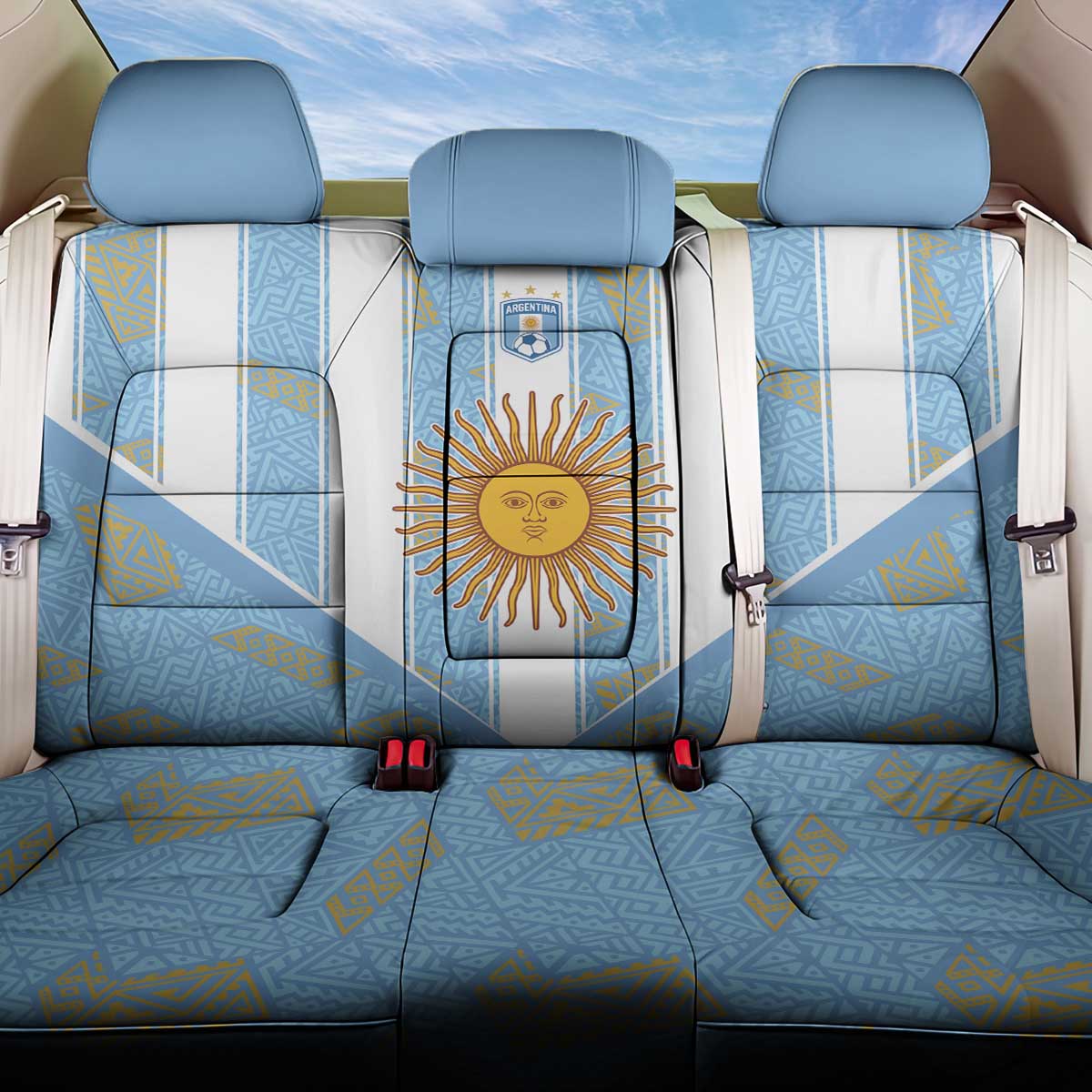 World Football 2026 Argentina Back Car Seat Cover La Albiceleste Pride Sun of May