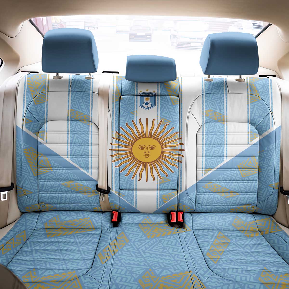 World Football 2026 Argentina Back Car Seat Cover La Albiceleste Pride Sun of May