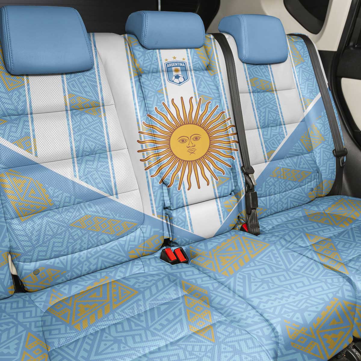 World Football 2026 Argentina Back Car Seat Cover La Albiceleste Pride Sun of May