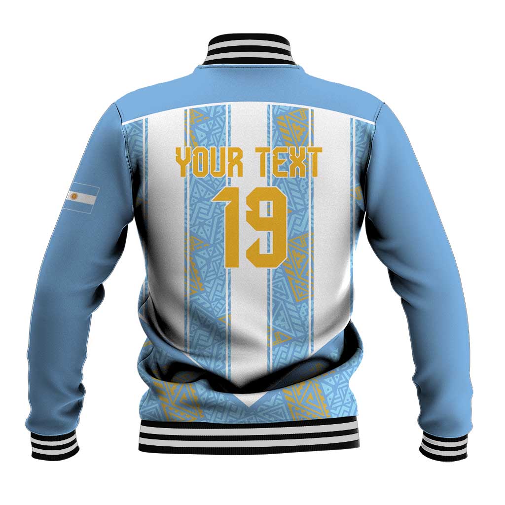 Custom World Football 2026 Argentina Baseball Jacket La Albiceleste Pride Sun of May