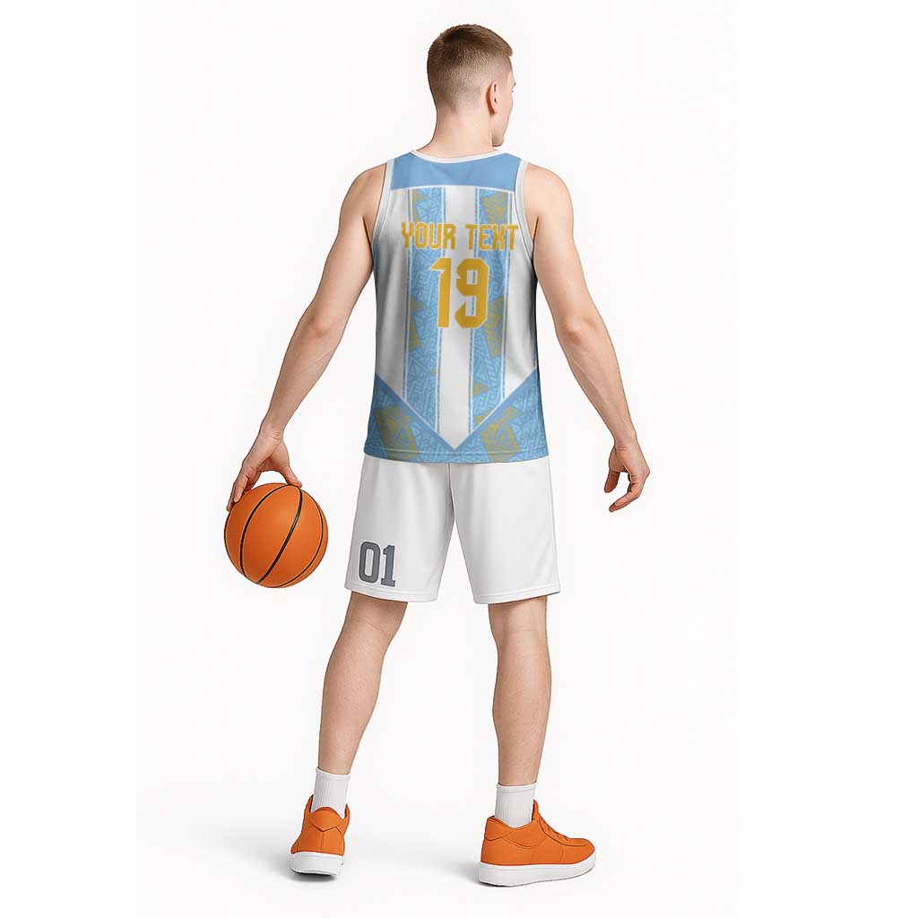Custom World Football 2026 Argentina Basketball Jersey La Albiceleste Pride Sun of May