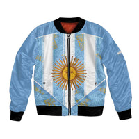 Custom World Football 2026 Argentina Bomber Jacket La Albiceleste Pride Sun of May