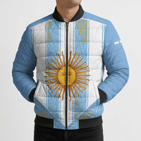 Custom World Football 2026 Argentina Bomber Puffer Jacket La Albiceleste Pride Sun of May