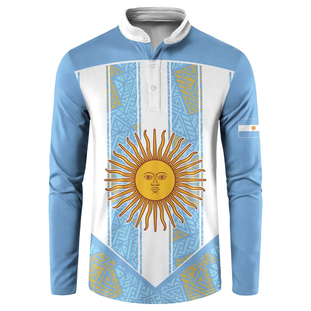 Custom World Football 2026 Argentina Button Sweatshirt La Albiceleste Pride Sun of May