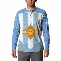 Custom World Football 2026 Argentina Button Sweatshirt La Albiceleste Pride Sun of May