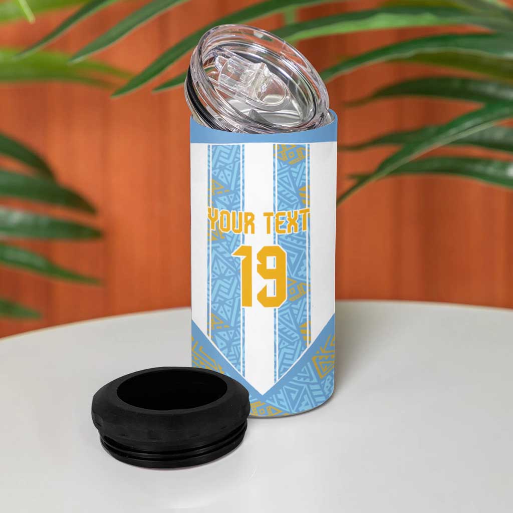 Custom World Football 2026 Argentina 4 in 1 Can Cooler Tumbler La Albiceleste Pride Sun of May