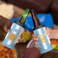 Custom World Football 2026 Argentina 4 in 1 Can Cooler Tumbler La Albiceleste Pride Sun of May