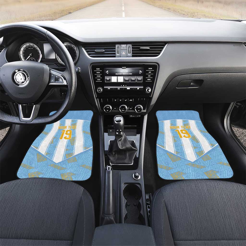 Custom World Football 2026 Argentina Car Mats La Albiceleste Pride Sun of May