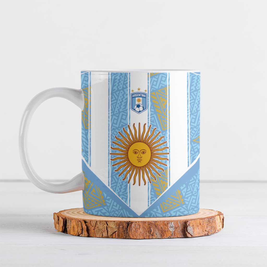 Custom World Football 2026 Argentina Ceramic Mug La Albiceleste Pride Sun of May