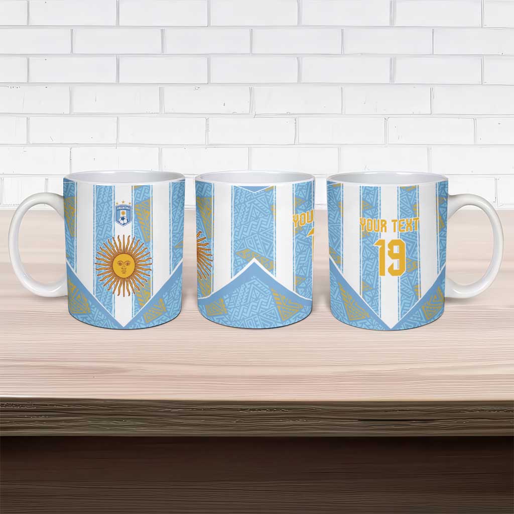 Custom World Football 2026 Argentina Ceramic Mug La Albiceleste Pride Sun of May