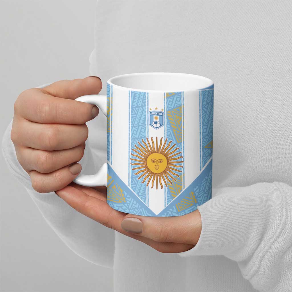 Custom World Football 2026 Argentina Ceramic Mug La Albiceleste Pride Sun of May
