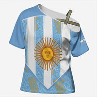 Custom World Football 2026 Argentina Cross Shoulder Shirt La Albiceleste Pride Sun of May