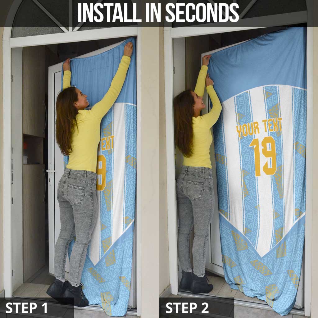 Custom World Football 2026 Argentina Door Cover La Albiceleste Pride Sun of May