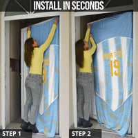 Custom World Football 2026 Argentina Door Cover La Albiceleste Pride Sun of May