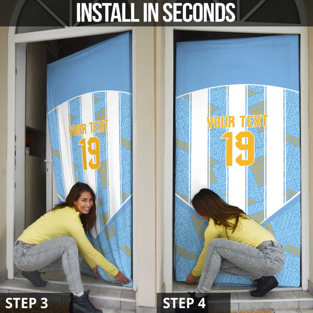 Custom World Football 2026 Argentina Door Cover La Albiceleste Pride Sun of May
