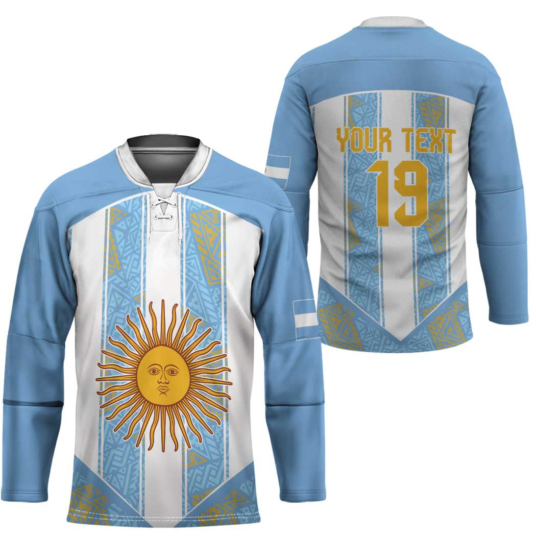 Custom World Football 2026 Argentina Hockey Jersey La Albiceleste Pride Sun of May