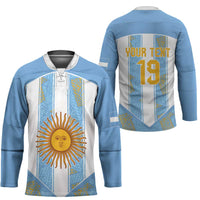 Custom World Football 2026 Argentina Hockey Jersey La Albiceleste Pride Sun of May