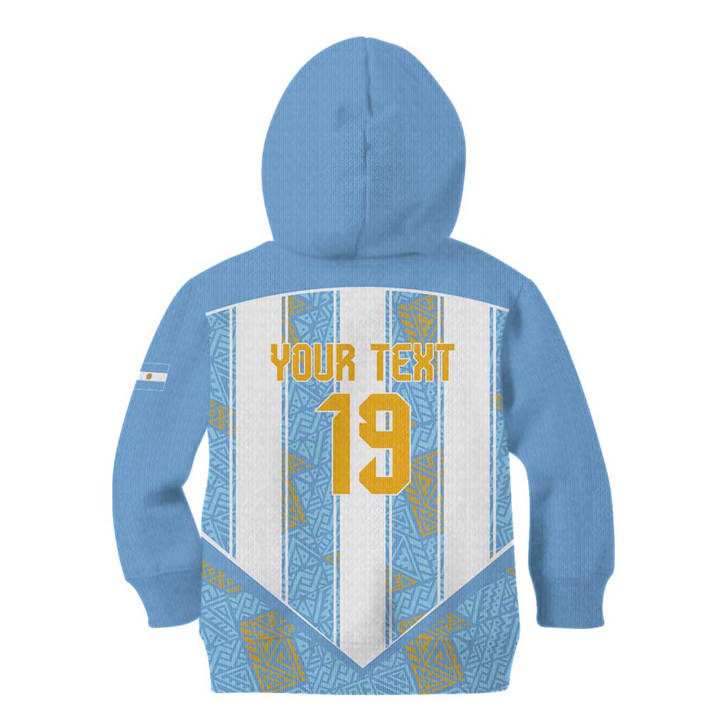 Custom World Football 2026 Argentina Kid Hoodie La Albiceleste Pride Sun of May