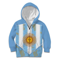 Custom World Football 2026 Argentina Kid Hoodie La Albiceleste Pride Sun of May