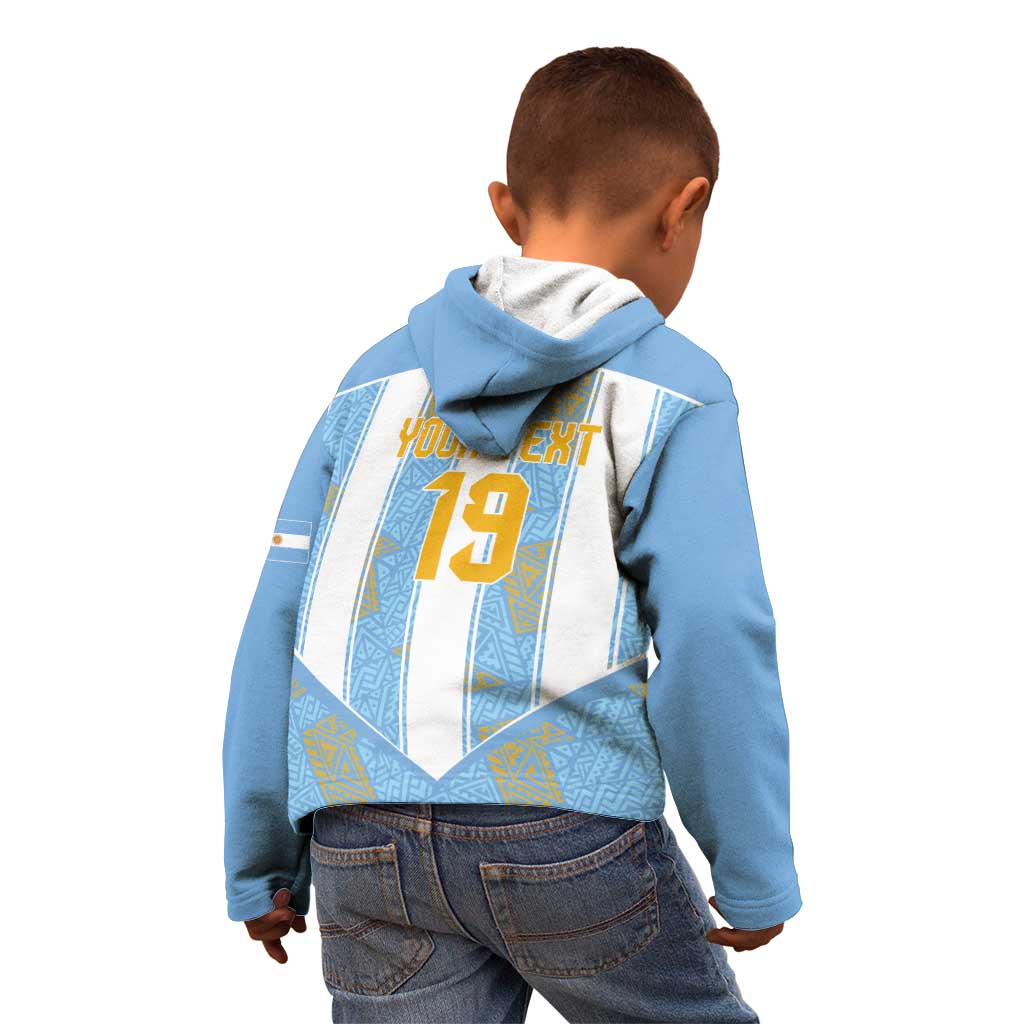 Custom World Football 2026 Argentina Kid Hoodie La Albiceleste Pride Sun of May