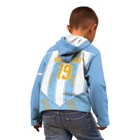 Custom World Football 2026 Argentina Kid Hoodie La Albiceleste Pride Sun of May