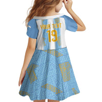 Custom World Football 2026 Argentina Kid Short Sleeve Dress La Albiceleste Pride Sun of May