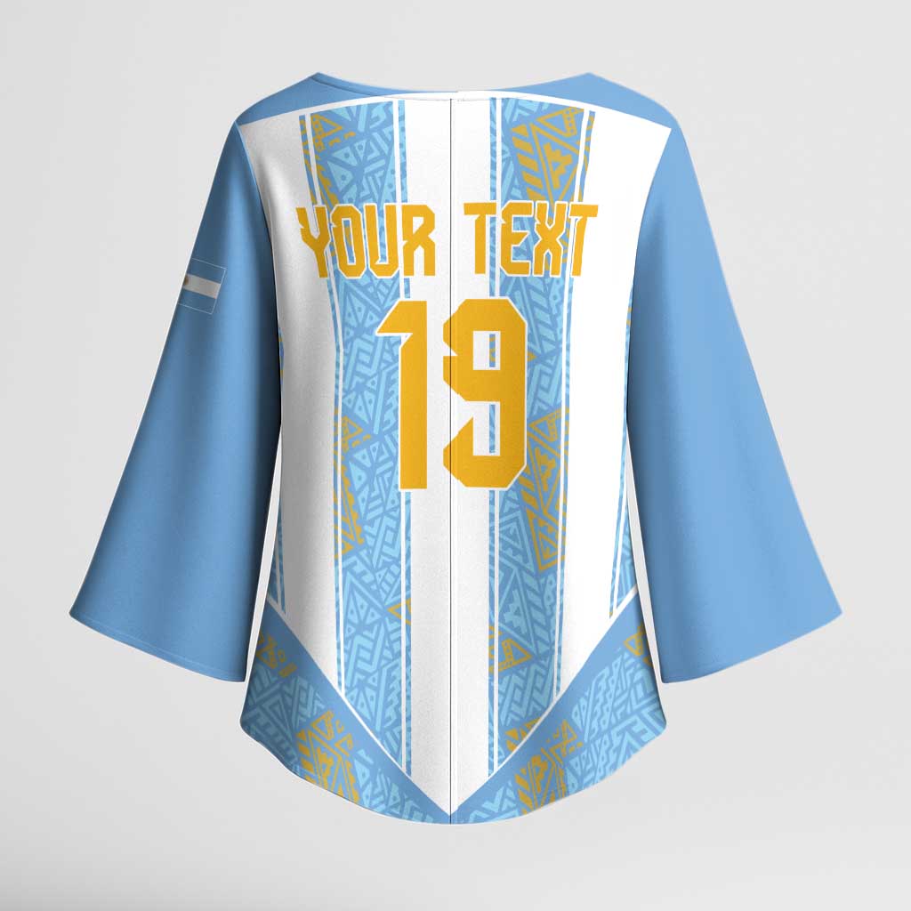 Custom World Football 2026 Argentina Kimono Sleeve Blouse La Albiceleste Pride Sun of May