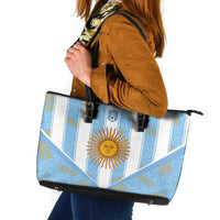 World Football 2026 Argentina Leather Tote Bag La Albiceleste Pride Sun of May