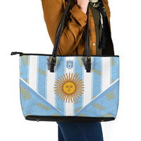 World Football 2026 Argentina Leather Tote Bag La Albiceleste Pride Sun of May