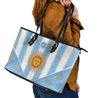 World Football 2026 Argentina Leather Tote Bag La Albiceleste Pride Sun of May