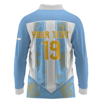 Custom World Football 2026 Argentina Long Sleeve Polo Shirt La Albiceleste Pride Sun of May