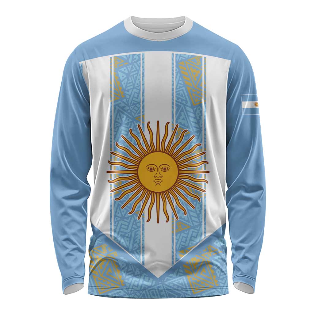 Custom World Football 2026 Argentina Long Sleeve Shirt La Albiceleste Pride Sun of May