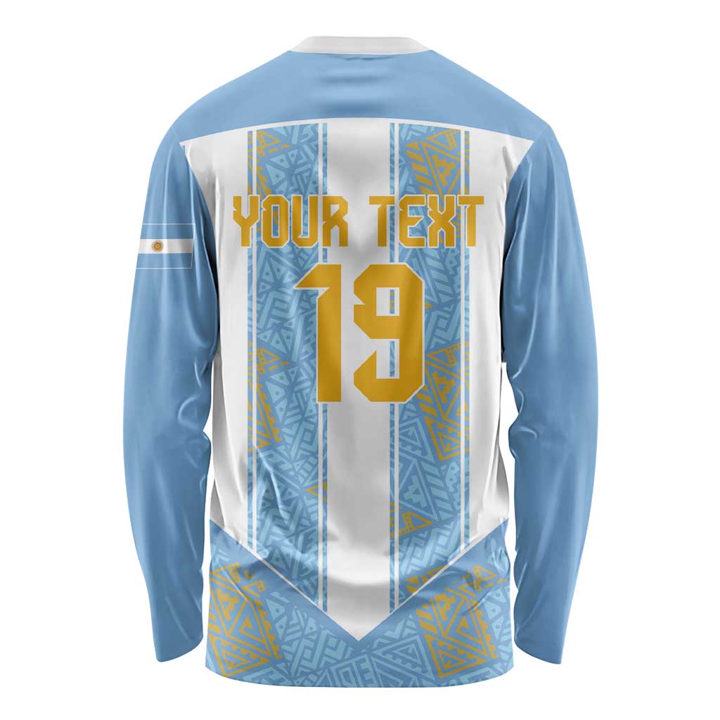 Custom World Football 2026 Argentina Long Sleeve Shirt La Albiceleste Pride Sun of May