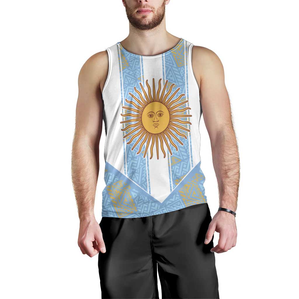 Custom World Football 2026 Argentina Men Tank Top La Albiceleste Pride Sun of May