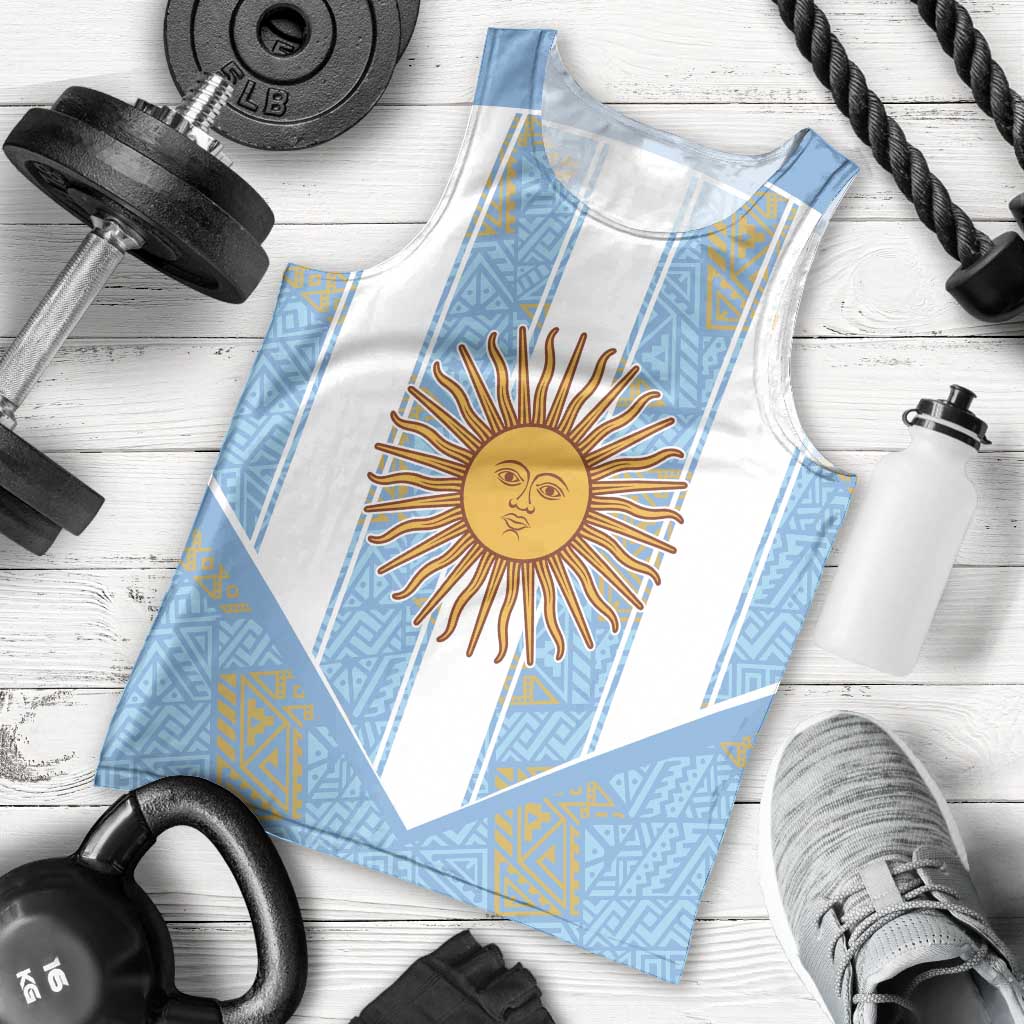 Custom World Football 2026 Argentina Men Tank Top La Albiceleste Pride Sun of May