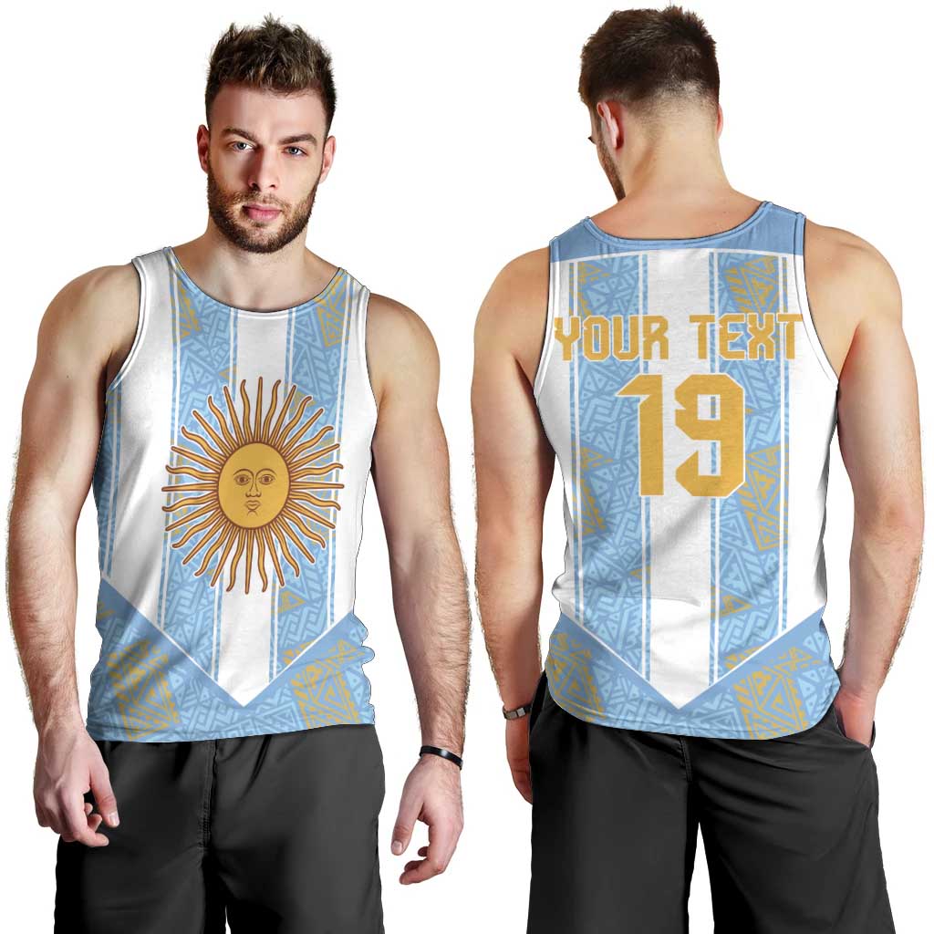 Custom World Football 2026 Argentina Men Tank Top La Albiceleste Pride Sun of May