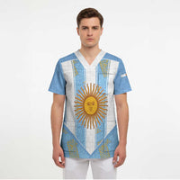 Custom World Football 2026 Argentina Scrub Top La Albiceleste Pride Sun of May